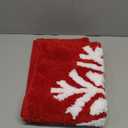 Vanleonet Christmas Bathroom Rugs Christmas Bathroom Decor Red Snowflake Rugs Cute Bath Mat Non-Slip Absorbent Shower Rug for Tub, 20x32