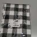 Smiry Picnic Table Cloth 2 Pack, Waterproof Elastic Fitted Tablecloths for 6FT Rectangle Tables, Washable Polyester Buffalo Plaid Tablecloth for Camping, Dining & Outdoor (Black & White, 30" x 72")