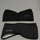 Linlook Winter Ear Warmer Headband for Women and Men - Fleece Stretchy Thermal Ear Muffs for Running Hiking Ski Cycling Jogging 2 Pack (Black+Dark Grey)