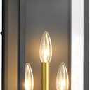 24" Extra Large Outdoor Wall Light, Black Outside Porch Light Fixture