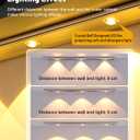 Pak Under Cabinet Lights, Rechargeable Motion Sensor Light Indoor, Wireless and 3-Color Dimmable with Cats Eye Hill Effect, for Display Cabinets, Showcases, Wine Racks, 2 Pack, Silver (16 inch)