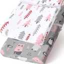 Stretchy Changing Pad Covers BROLEX 2 Pack Jersey Knit Changing Table Covers for Girls Boys,Jungle Animals