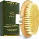 ICANdOIT Dry Brushing Body Brush-Boar Bristles Dry Skin Brush,Exfoliating Massage Brush for Cellulite and Lymphatic,Improve Circulation,Stop Ingrown Hairs,Reduce Acne,Soften Skin