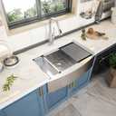 36 Inch Farmhouse Kitchen Sink Stainless Steel 16 Gauge 36x22 Inch Workstation Undermount Farmer Apron Front Workstation Single Bowl Farm Kitchen Sinks Basin