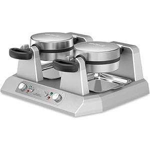Waring Commercial WW250X Double Side by Side Belgian Waffle Maker, Coated Non Stick Cooking Plates, Produces 50 Waffles Per Hour,120V, 2400W, 5-20 Phase Plug (ONLY BOX DAMAGE, UNIT UNDAMAGED)