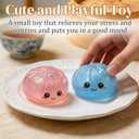 Dumpling Squishies Toy, Giant Glitter Dumpling, Colorful Steamed Bun Stress Balls Fidget Sensory Toy,Squeeze Dough Ball Stress Relief Hand Toys with Food Steamer Stretchy Desk Toys (Glitter Pink)
