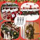 Zhengmy 36 Pcs Christmas Stocking Holders for Mantle Adjustable Stocking Hangers Tie Lightweight Garland Hooks Reusable Silicone Adhesive Straps for Xmas Fireplace Stairways Banister (Grey)