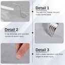 CREATCABIN Clear Desk Mat Transparent Desk Protector PVC Plastic Clear Waterproof Heat Resistant Writing Table Cover Pad with Round Edge for Home Dining Room Kitchen Office Tables 15.83 x 31.97 inch