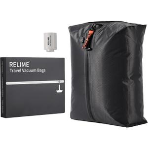 Vacuum Bags for Travel Luggage with Wireless Pump, Revolutionary Reusable Compression Bags for Carry On Suitcases and Backpack, Vacuum Seal Packing cube for Cloth Packing (1PC + PUMP)