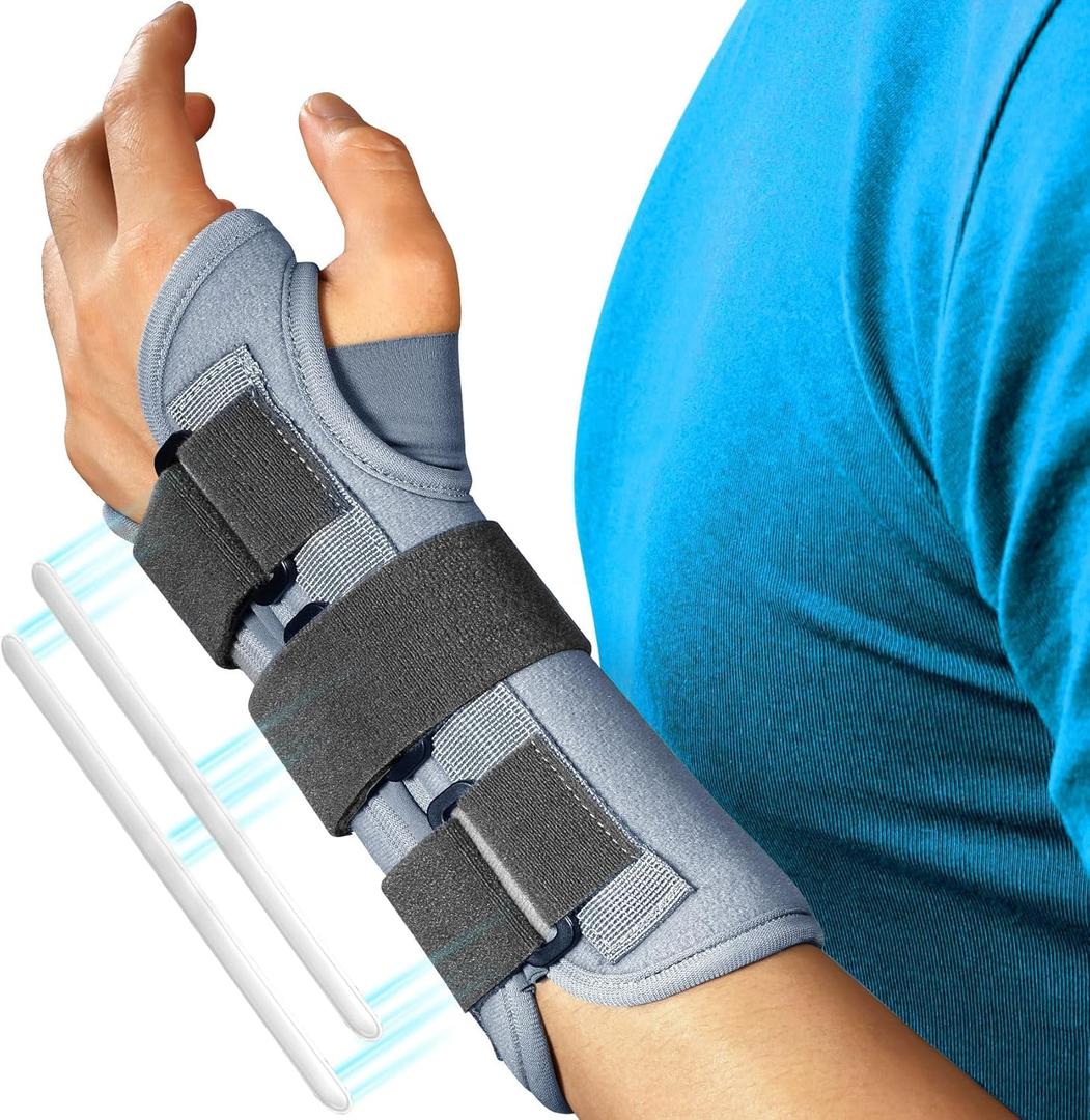 FEATOL Wrist Brace Splint Carpal Tunnel for Women Men, Night Wrist Sleep Support Brace, Left Hand, Medium/Large, Pain Relief for Sprain, Arthritis, Tendonitis