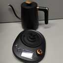 Electric Gooseneck Kettle, Tea Kettle 1 Temperature Control, 0.8L Pour Over Electric Kettle for Coffee & Tea, Hot Water Boiler, Stainless Steel Inner, 1200W Rapid Heating,LCD Display,Matte Black