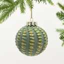 Green and Gold Rustic Christmas Ball Ornaments, 3.15 inches Vintage Christmas Tree Decorations, 12 PCS Large Shatterproof Neutral Farmhouse Luxury Xmas Ornaments for Home Decor