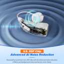 Hearing Aids for Seniors Rechargeable  Digital Behind-The-Ear Hearing Amplifiers with AI Noise Reduction, 3 Sound Modes, 5 Volume Levels, Charging Case Included (Silver)