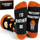 Basketball Socks for Men, Women & Youth Funny Basketball Gifts, Stocking Stuffers, Novelty Socks for Players, Coaches, Boys & Girls, and Cool Sport Accessories for Christmas, One Size