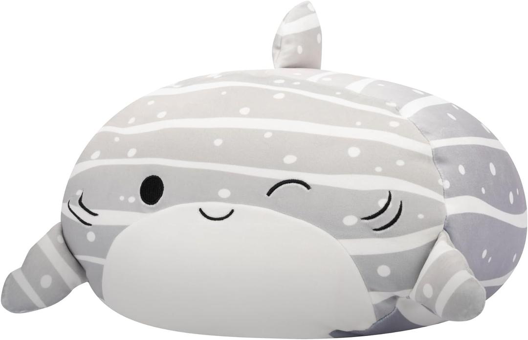 Squishmallows Original 12-Inch Sachie Grey Striped Shark Stackables - Official Jazwares Plush