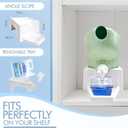 TidyFriend Laundry Detergent Dispenser with Tray, Laundry Soap Dispenser with Non-Slip Rubber Feet for Washing Room Organization, Easy Pour (White)