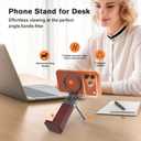 for MagSafe Airplane Phone Holder Mount Travel Essentials for Plane,N55*40 Pro Magnetic Phone Stand for Desk,360 Swivel Airplane Gadgets Cruise Must Haves Mother's Day Travel Gifts for Women Men Red