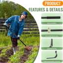Small Garden Hoe with 71" Long Handle, L Shaped Gardening Weeding Tools with Three-Sided Sharp Blades, Hula Garden Hoe, Lightweight Weed Puller Tool for Trenching, Weeding, Loosening, Crack Weeder