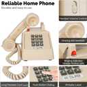 Retro Landline Phone Classic 2500 Analog Desk Phone with Indicator Mechanical Ringer Vintage Corded Telephone Old Phone for Home School Hotel Office