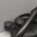 Round Stool with Back for Work SPA Shop Home Massage Height Adjustable Swivel Stool Chair with Wheels (Black)