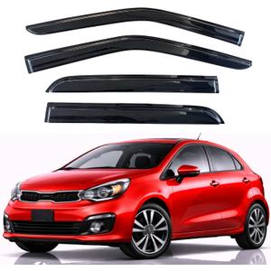 KPY Rain Guards Fit for 2012-2017 Kia Rio Hatchback, Out-Channel Window Visors Vent Wind Deflectors 4PC, Car Accessories for 12-17 Rio Hatchback (Excludes Sedan)