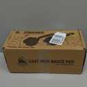 Cast Iron Sauce Pan and Basting Pot with BBQ Mop Brushes - Cast Iron Small Sauce Pots 2 Pcs for Grilling, Melting, Camping Cooking & Stoves - Mini Pot for Butter Melter