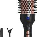 Wavytalk Updated Version Thermal Brush for Blowout Look, Blowout Express 1.5 Inch Ionic Thermal Round Brush Makes Hair Smoother Get Natural Curls, Dual Voltage, Easy to Use (Rose Gold)