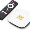 Android 14 TV Box 2025, LEFFOT M2 Plus 4K UHD Streaming Device for TV, with Google Play, Voice Remote, 2.4G&5G WiFi 6, BT 5.4, HDR10, 3D, Smart TV Box for Home TV Netflix YouTube (4GB-128GB)