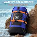 HEETA Dry Bags Waterproof Backpack 40L for Men & Women, Roll Top Heavy Duty Cushioned Hiking Backpack for Kayaking Boating Paddle Boarding Fishing Travel Camping Beach Vacation Cruise Ship Essentials