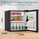 COWSAR 1.6 Cu.Ft Mini Fridge with Freezer, Compact Fridge with 7 Temperature Settings, Energy-efficient Low Noise Small Refrigerator Suitable For Dorm, Office, Bar, RV, Bedroom, Commercial