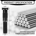 6 Pack 007-262-00 Press-in Wheel Studs 1/2"-20 Thread, Dexter 52007000 lb Axles, 1/2"-20 Dia, 2.70" Long, 0.68" Spline, 1.38" Base, 0.54"
