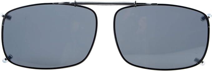 Eyekepper 3-pack Polarized Clip on Sunglasses With Spring Draw Bar Grey Lens 54 * 34MM