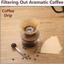 Mongdio #4 Cone Coffee Filters 8-12 Cups, Disposable Coffee Filters, Natural Unbleached Coffee Filters for Drip and Pour Over Coffee Maker - 200 Count