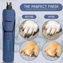 Candure Dog Nail Clipper with LED Light - Illuminates Nail Bloodline for Safer Trimming, Sharp Blade for Thick Nails - Grooming Tool with Nail File (All Size Pets, Dark Blue)