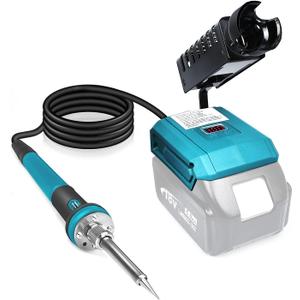 Cordless Soldering Iron Station Tool for Makita18V LXT Battery, Portable Electric 60W Soldering Iron Kit for Makita BL1850, BL1860,BL1830 for DIY, Appliance Repair, Wire Welding(Battery NOT Included) (Blue)