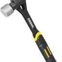 3 x Ball Peen Hammer 16 oz, Drop Forged One Piece Ball Pein Hammer, Metalworking Tool with Forged Steel Construction & Shock Absorbing Grip
