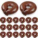 Mumufy 20 Pack Tree Watering Ring Tree Watering Bag 10 Gallon Slow Release PVC Drip Irrigation Water Pouch Automatic Drip System for Planting Gardening Trees and Shrubs, 23.6 Inch (Brown), Large