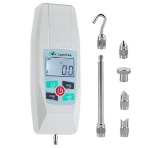Digital Force Gauge 5N Push Pull Gauge Portable Force Meter with Units N/LB/Kg/Oz, Storage Case, Auto Backlit LCD, Auto Power-Off for Compression Tensile Destructive Test