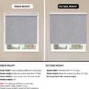 Sunoff Blackout Roller Shades Blinds Cordless for Windows Pull Down Room Darkening Door Blinds with Thermal Insulated Easy to Install for Living Room,Bedroom,Home,Office,Heather Grey 23" W x 72" H