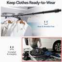 Heavy Duty Car Clothes Hanger Bar - Telescopic Clothes Rack from 30 to 63 Inches, 120lbs Max Load with Anti-Slip Rings for Car, SUV, Truck, RV
