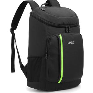 TOURIT Cooler Backpack 30 Cans Lightweight Insulated Backpack Cooler Leak-Proof for Men and Women (Black)