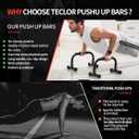 Teclor Push Up Bar, Parallettes Bars For L-sit & Dip, Heavy-Duty No Wobbling Parallel Bars Stand For Handstands, Full Planche, Calisthenics, 9.5in High Workout Stands for Home Fitness Training