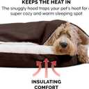 Furhaven 26" Round Memory Foam Dog Bed for Medium/Small Dogs w/ Removable Washable Cover, For Dogs Up to 30 lbs - Sherpa & Suede Snuggery - Espresso, 26-inch