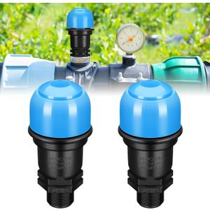2 Pack Air Release Valve 3/4 Inch Air and Vacuum Release Male Thread Air Relief Air Bleeder Valve Vent Irrigation Water Saving System for Agricultural Drip Systems 2 Pack Air Release Valve 3/4 Inch Air and Vacuum Release Male Thread Air Relief Air Bleeder Valve Vent Irrigation Water Saving System for Agricultural Drip Systems