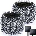 2 Pack Solar String Lights for Outside, 170 FT 480 LED Solar String Lights Outdoor with 8 Modes & Memory Function, Super Long Waterproof Solar Chrismas Lights for Tree Party Decorations (Cool White)