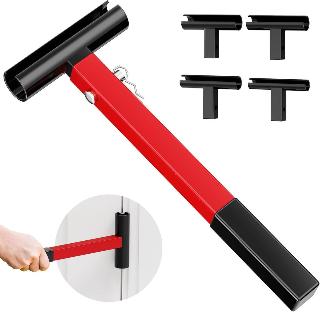Door Hinge Adjustment Tool Kit, 4 in 1 Hinge Gap Adjusting Wrench Kit for Residential and Commercial, Heavy Duty Painted Steel Hinge Bender Wrench with Rubber Grip