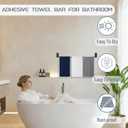 Alise Adhesive Towel Bar, 28 Inch Towel Racks for Bathroom SUS 304 Stainless Steel, Long Bathroom Towel Holder No Drill, Strong Self Adhesive Towel Bar, Matte Black