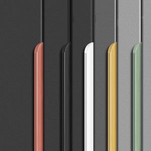 Shozafia 4 Pack Finger Pulls for Cabinets Finger Handles Drawer Edge Tab Pull, Modern Dresser Long Concealed Handles Kitchen Cabinet Hardware (4.72"(120mm),Grey)