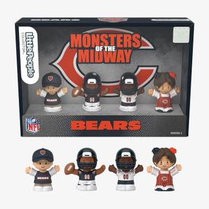 Little People NFL 4 Piece Collector Figure Box Team Set, Team Colors, One Size (Chicago Bears)