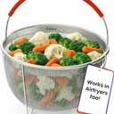 Original Salbree Steamer Basket for 8 qt quart Instant Pot Accessories, Stainless Steel Strainer and Insert fits IP Insta Pots, Instapot, Other Pressure Cookers, with Silicone Handle [3qt 6qt avail]